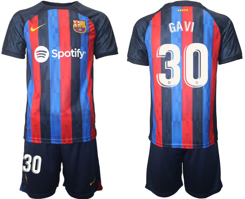 Men 2022-2023 Club Barcelona home blue #30 Soccer Jersey